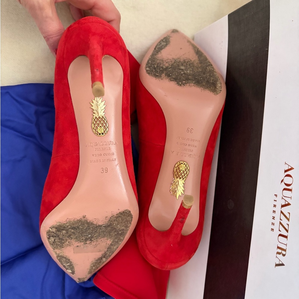 Aquazzura Vibrant Red Heeled Boot - Picture 4 of 5